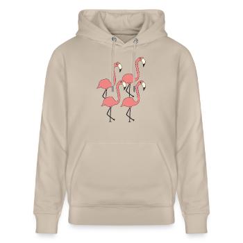 flamingo gruppe - Stanley/Stella Unisex Bio-Hoodie CRUISER  - Beige - Vorne - Alina (178cm) & Michal (187cm)