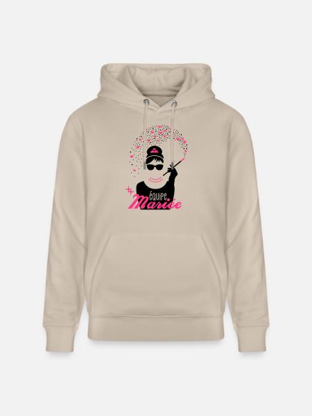 team bride - bride - EVJF - tiffany - Stanley/Stella CRUISER Unisex Organic Hoodie - beige