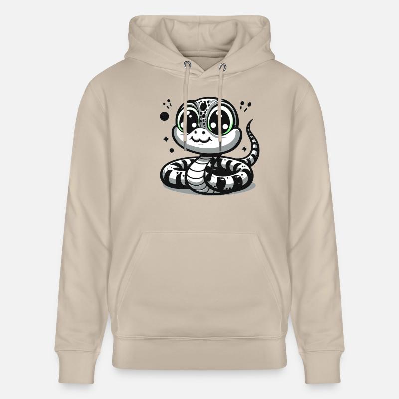 Serpent N&B - Sweat à capuche bio CRUISER Stanley/Stella Unisexe - beige