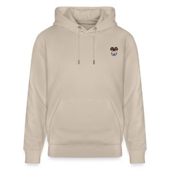 Garfield Odie Als Stick-Design - Stanley/Stella Unisex Bio-Hoodie CRUISER  - Beige - Vorne - Alina (178cm) & Michal (187cm)