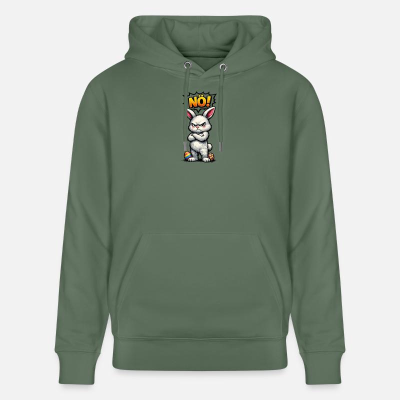Lower Austrian Bunny Comic Easter Gift - Stanley/Stella CRUISER Unisex Organic Hoodie - cypress green