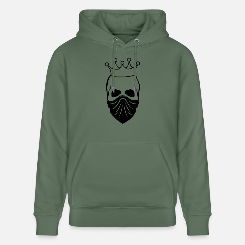 skull_bandit_king_01 - Sweat à capuche bio CRUISER Stanley/Stella Unisexe - vert sapin