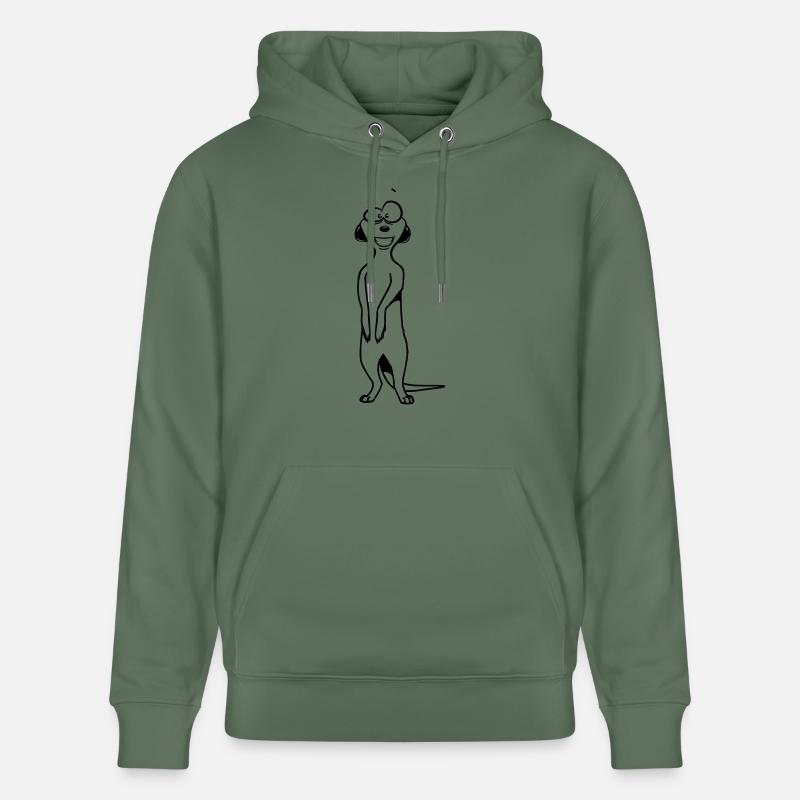 Suricates doux drôle - Sweat à capuche bio CRUISER Stanley/Stella Unisexe - vert sapin