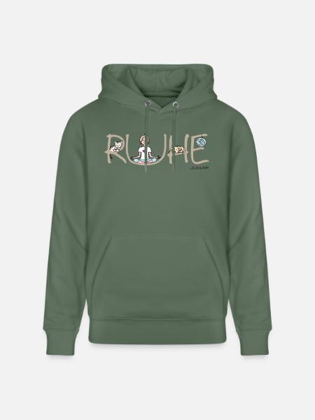 Bliss and Paw - Ruhe - Stanley/Stella Unisex Bio-Hoodie CRUISER  - Tanngrün