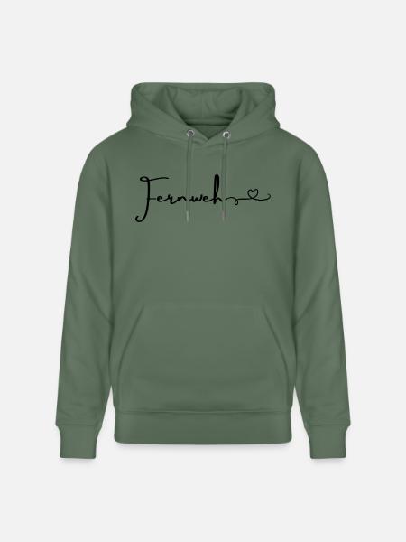 Wanderlust... - Stanley/Stella CRUISER Unisex Organic Hoodie - cypress green