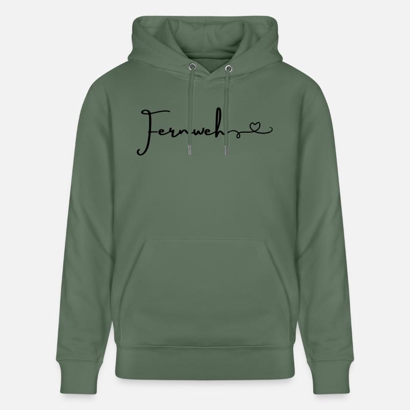 Fernweh... - Stanley/Stella Unisex Bio-Hoodie CRUISER  - Tanngrün