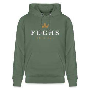 Fuchs Original Familienlogo - Stanley/Stella Unisex Bio-Hoodie CRUISER  - Tanngrün - Vorne - Alina (178cm) & Michal (187cm)