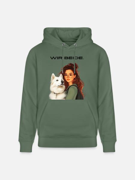 Wir beide. Durch dick und dünn. - Stanley/Stella Unisex Bio-Hoodie CRUISER - Tanngrün