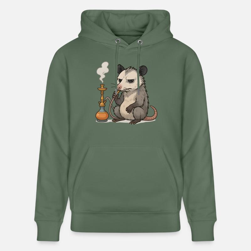 Opossum avec cadeau narguilé - Sweat à capuche bio CRUISER Stanley/Stella Unisexe - vert sapin