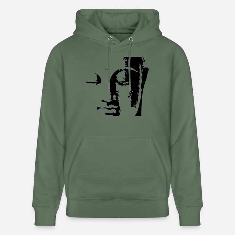 buddhas_face - Sweat à capuche bio CRUISER Stanley/Stella Unisexe - vert sapin