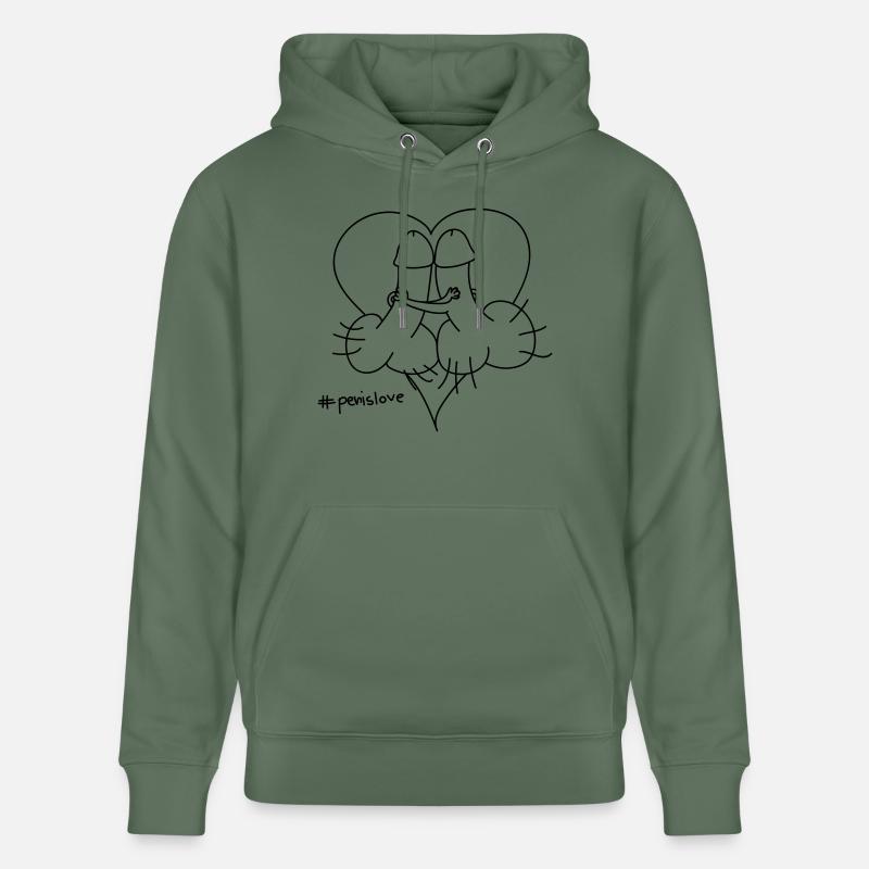 pénis amour - Sweat à capuche bio CRUISER Stanley/Stella Unisexe - vert sapin