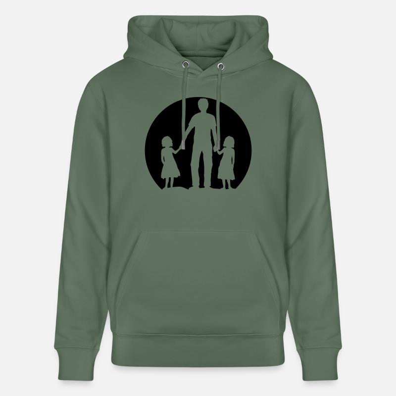 Logo père filles - Sweat à capuche bio CRUISER Stanley/Stella Unisexe - vert sapin