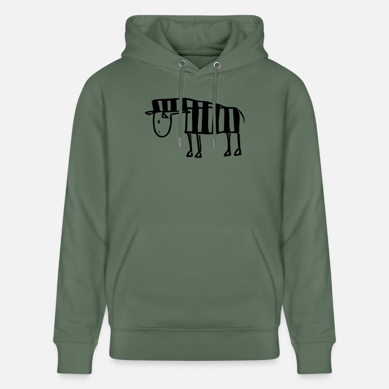 Zebra ligne - Sweat à capuche bio CRUISER Stanley/Stella Unisexe - vert sapin