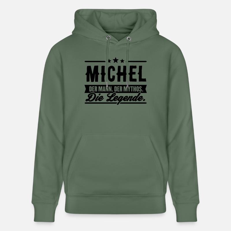 Man Myth Legend Michel - Sweat à capuche bio CRUISER Stanley/Stella Unisexe - vert sapin