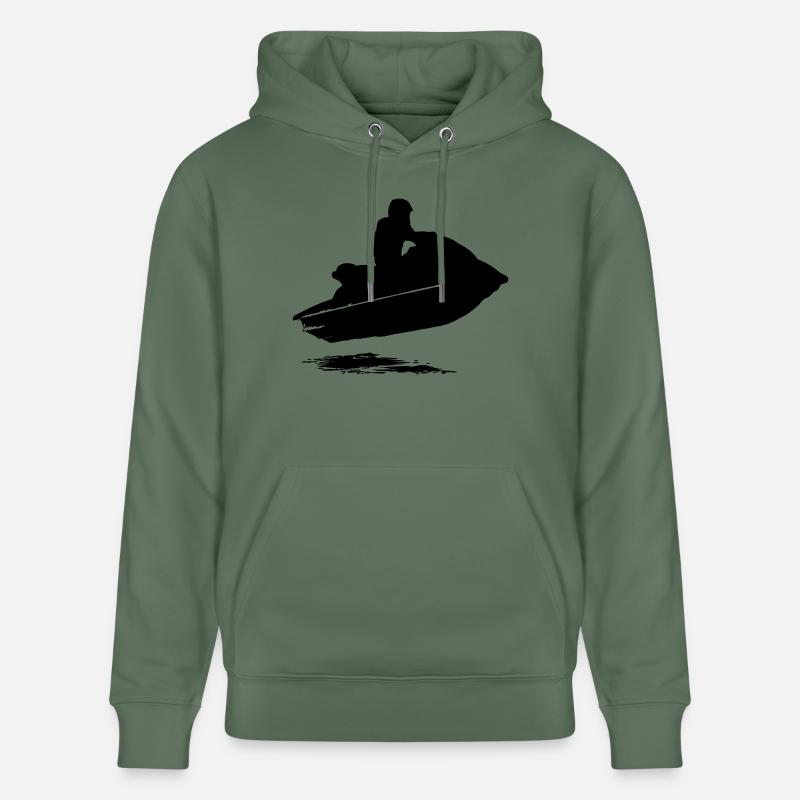 Jetski - Jet-Ski - Wassermotorrad - Jetboot - Stanley/Stella Unisex Bio-Hoodie CRUISER - Tanngrün