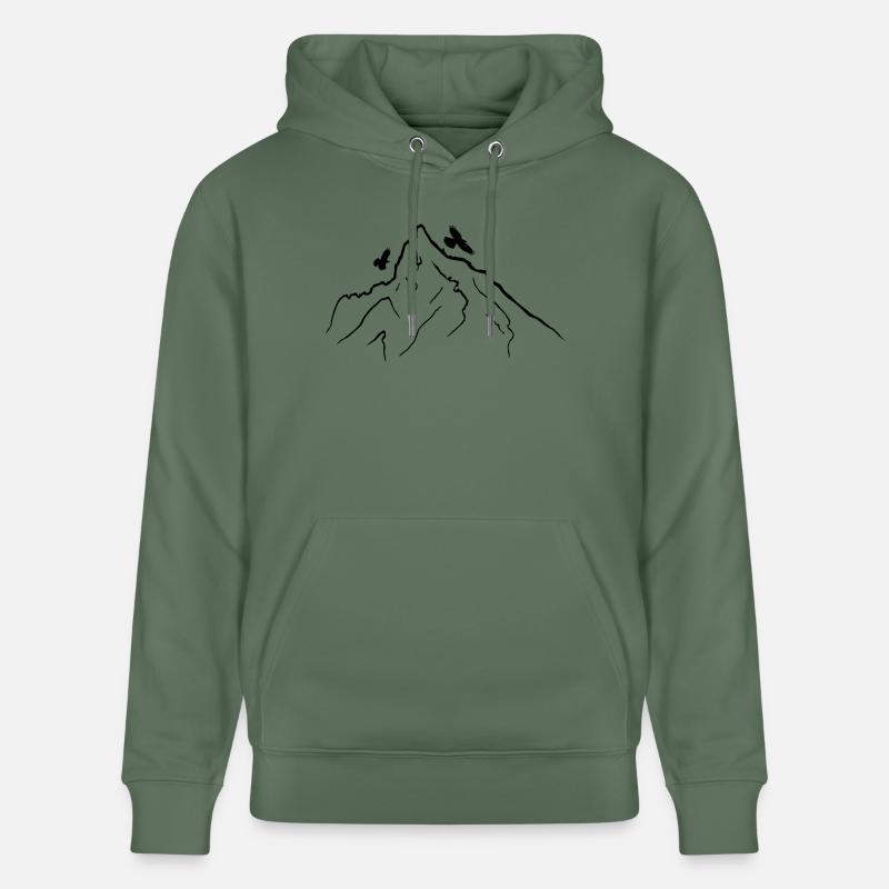 Mittenwald Viererspitze - Sweat à capuche bio CRUISER Stanley/Stella Unisexe - vert sapin