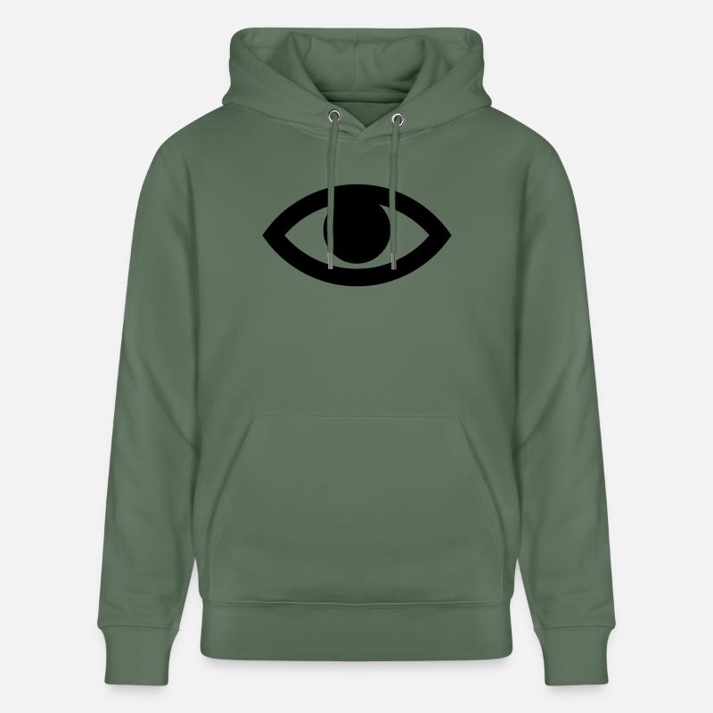 Oeil (vectoriel) - Sweat à capuche bio CRUISER Stanley/Stella Unisexe - vert sapin