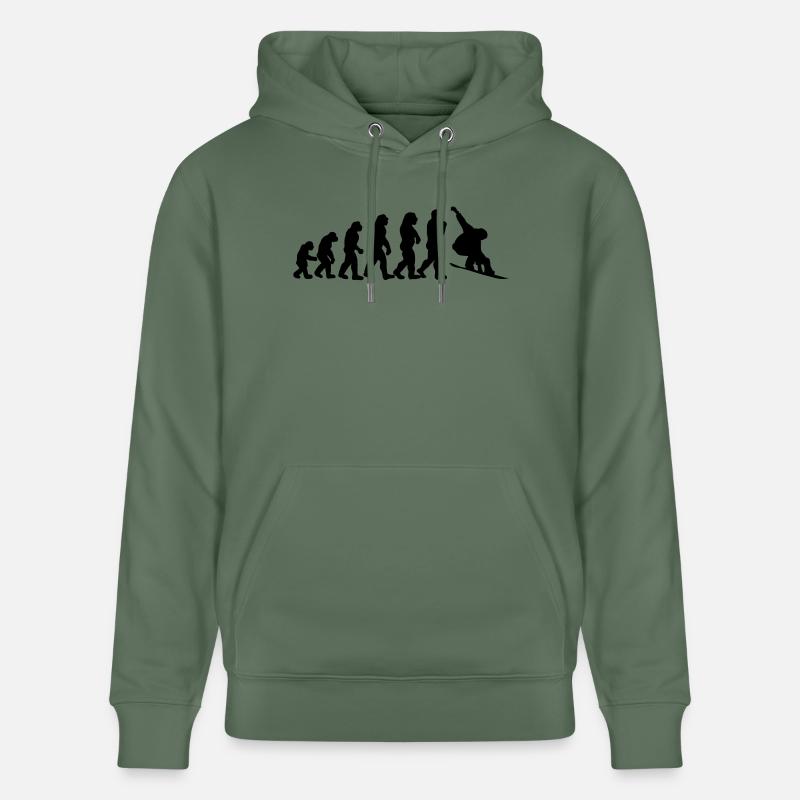 snowboard evolution - Stanley/Stella Unisex Bio-Hoodie CRUISER  - Tanngrün