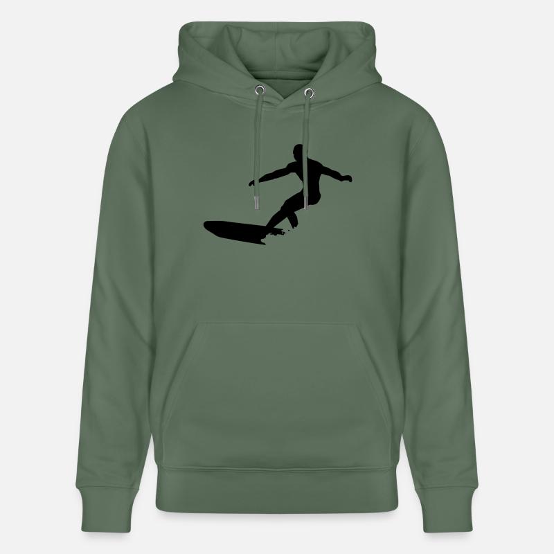 surf longboard - Sweat à capuche bio CRUISER Stanley/Stella Unisexe - vert sapin