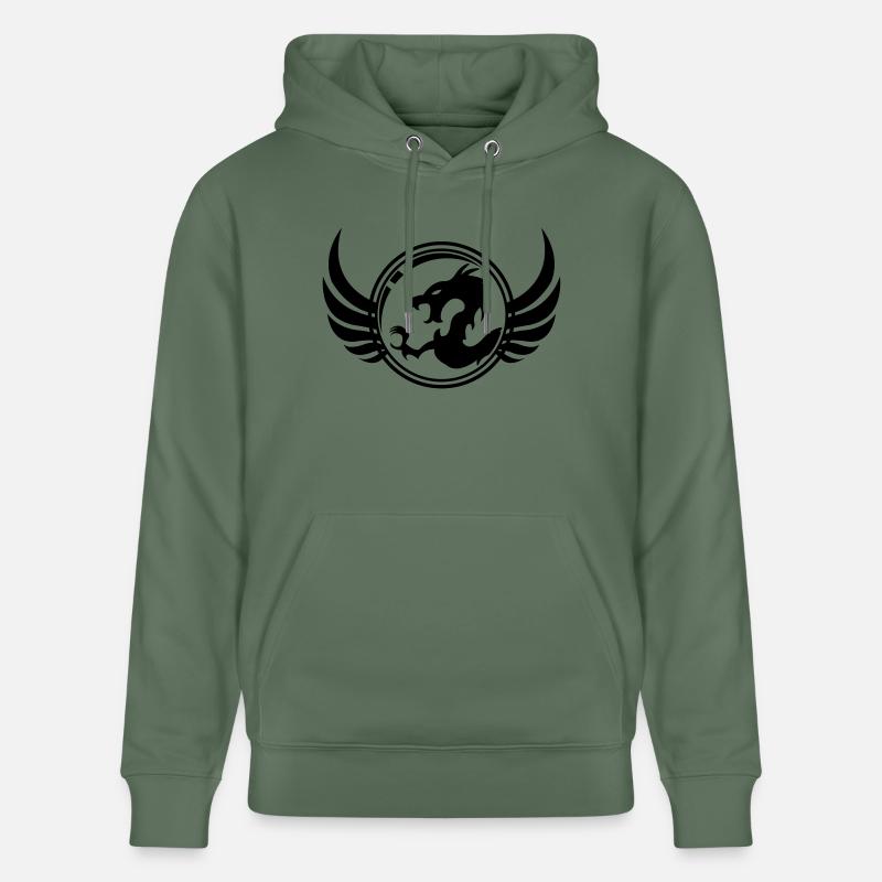 dragon_1 - Stanley/Stella Unisex Bio-Hoodie CRUISER  - Tanngrün