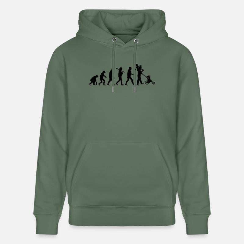 evolution daddy 2 enfants - Sweat à capuche bio CRUISER Stanley/Stella Unisexe - vert sapin