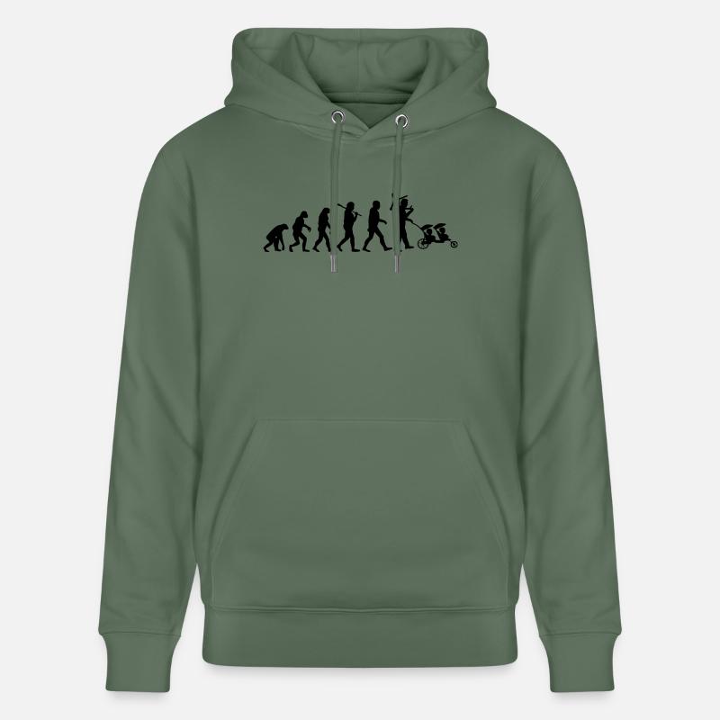 evolution daddy famille nombreuse - Sweat à capuche bio CRUISER Stanley/Stella Unisexe - vert sapin