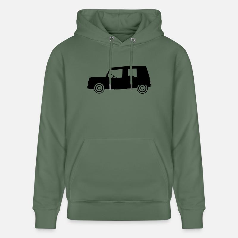 Méhari noire de profil - Sweat à capuche bio CRUISER Stanley/Stella Unisexe - vert sapin