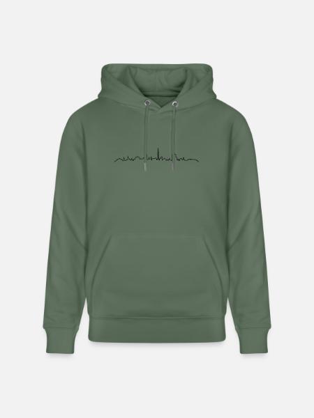 Skyline - Stuttgart - Stanley/Stella Unisex Bio-Hoodie CRUISER - Tanngrün
