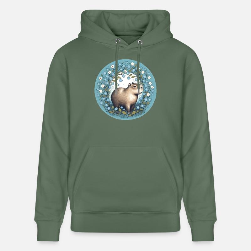Capybara - Sweat à capuche bio CRUISER Stanley/Stella Unisexe - vert sapin