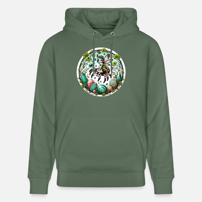 Fée araignée mignonne - Sweat à capuche bio CRUISER Stanley/Stella Unisexe - vert sapin