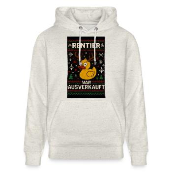 Gummi Ente Weihnachts Spruch - Stanley/Stella Unisex Bio-Hoodie CRUISER  - Beige meliert - Vorne - Alina (178cm) & Michal (187cm)