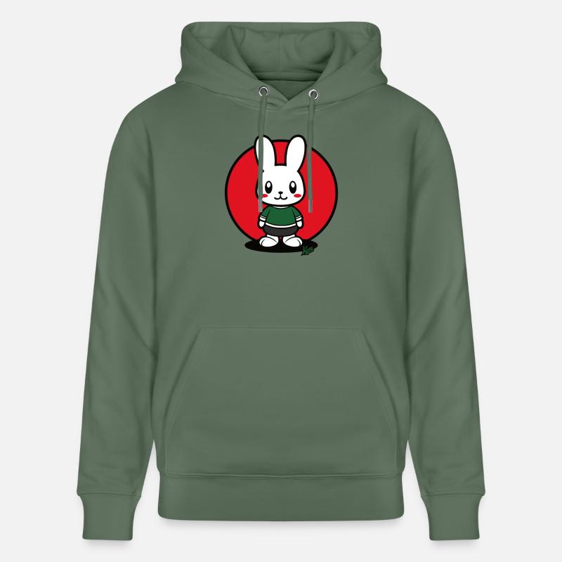 Dessin animé Bunny Bunny Child - Sweat à capuche bio CRUISER Stanley/Stella Unisexe - vert sapin
