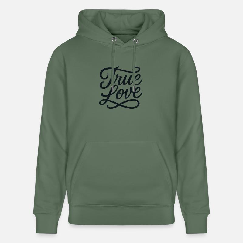 Amour sincère - Sweat à capuche bio CRUISER Stanley/Stella Unisexe - vert sapin
