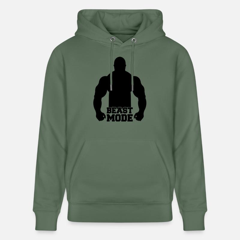 beast_mode - Stanley/Stella Unisex Bio-Hoodie CRUISER  - Tanngrün