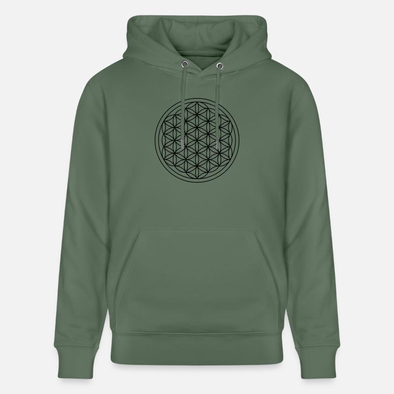 Fleur de vie - Géométrie sacrée - Sweat à capuche bio CRUISER Stanley/Stella Unisexe - vert sapin