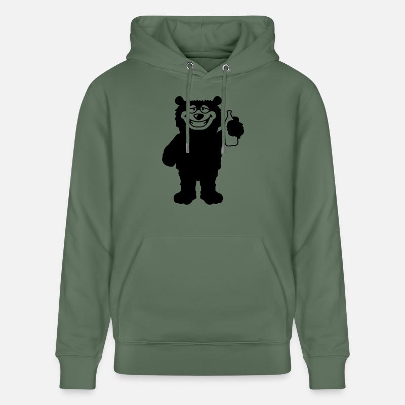 drunk_bear - Sweat à capuche bio CRUISER Stanley/Stella Unisexe - vert sapin