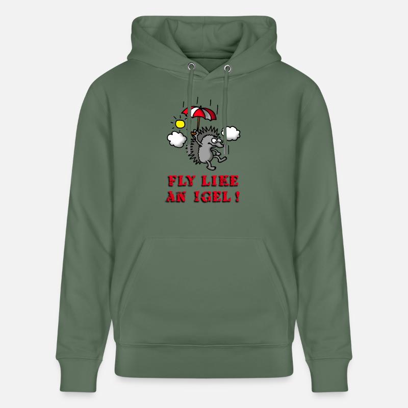 fly_like_an_igel_02_b - Sweat à capuche bio CRUISER Stanley/Stella Unisexe - vert sapin