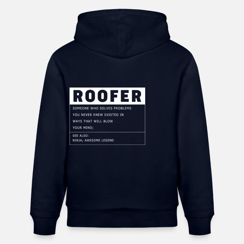 Dachdecker Handwerker Beruf Spruch - Stanley/Stella Unisex Bio-Hoodie CRUISER  - Navy