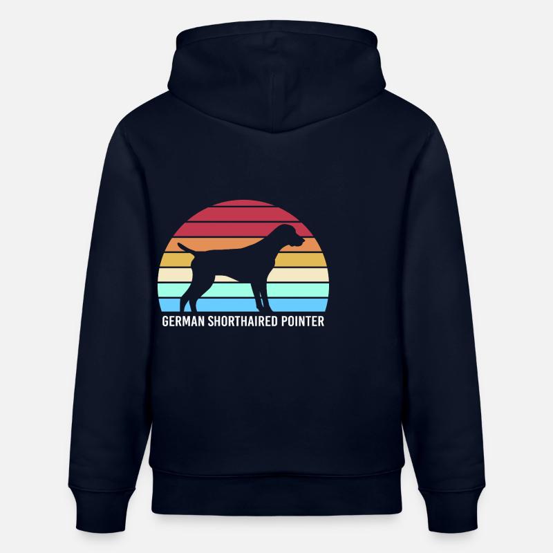 Deutsch Kurzhaar Hund German Pointer - Stanley/Stella Unisex Bio-Hoodie CRUISER  - Navy