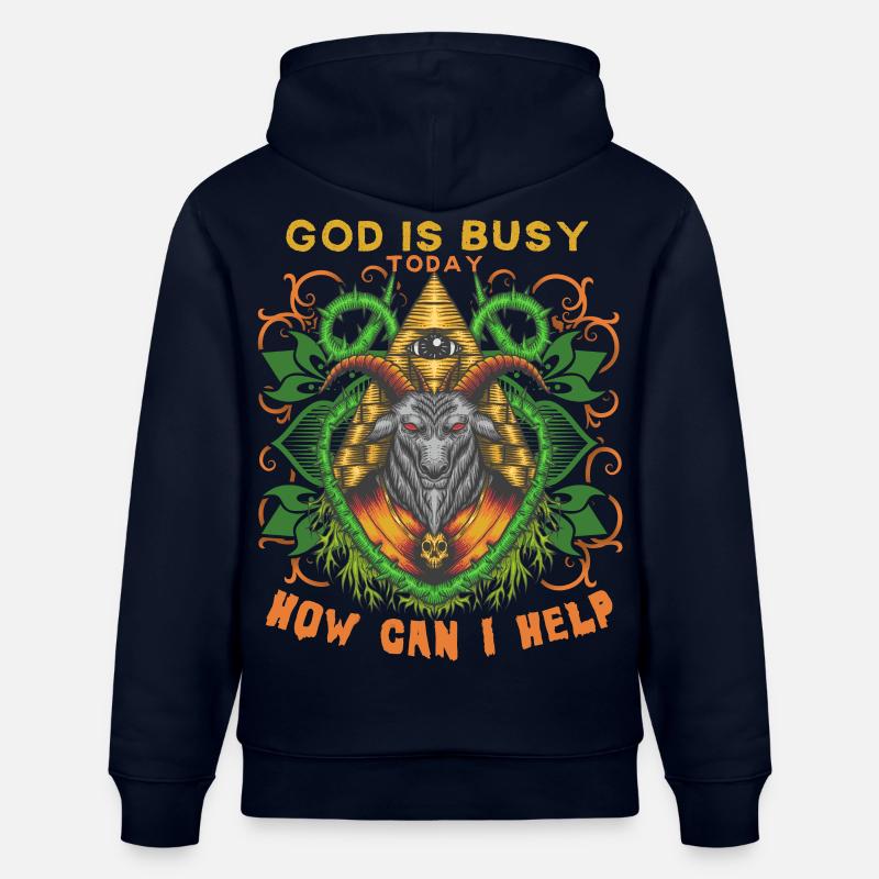 Baphomet, divinité occulte, Illuminati - Sweat à capuche bio CRUISER Stanley/Stella Unisexe - marine