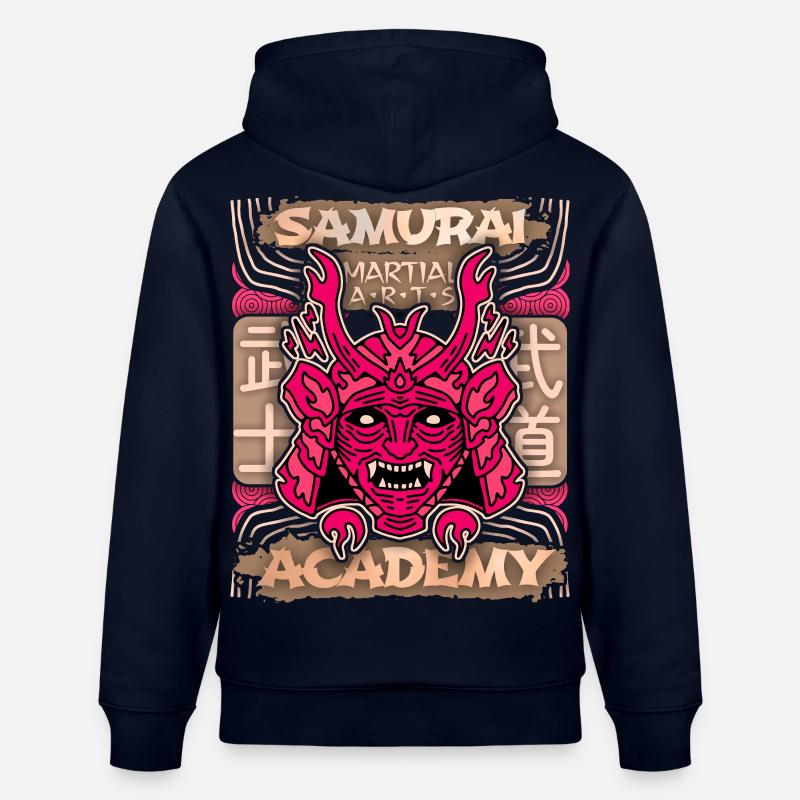 Japan Samurai-Krieger, Samurai-Academy Japan-Comic - Stanley/Stella Unisex Bio-Hoodie CRUISER  - Navy