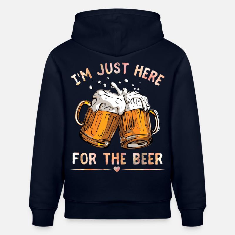 Biertrinker lustiger Spruch, Biergläser - Stanley/Stella Unisex Bio-Hoodie CRUISER  - Navy