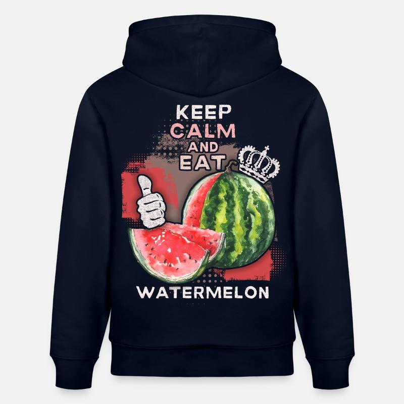 Pastèque drôle de dicton Eat-Watermelon - Sweat à capuche bio CRUISER Stanley/Stella Unisexe - marine