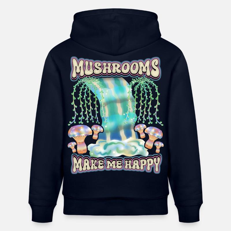 Champignons Magiques, Champignons Psychédéliques Surréalisme - Sweat à capuche bio CRUISER Stanley/Stella Unisexe - marine