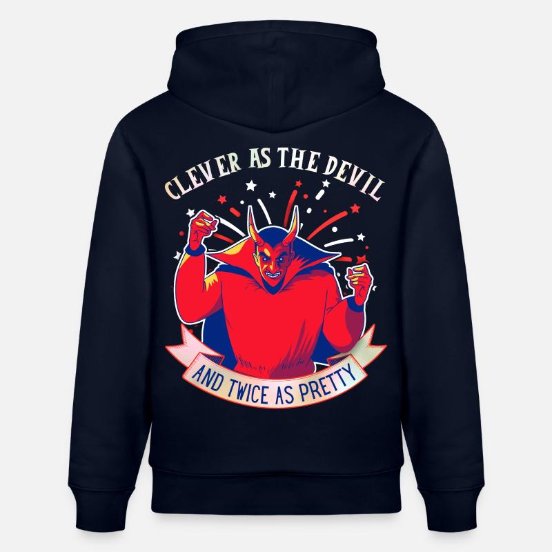 Teufel-Devil lustiger Spruch, Comic Style - Stanley/Stella Unisex Bio-Hoodie CRUISER  - Navy