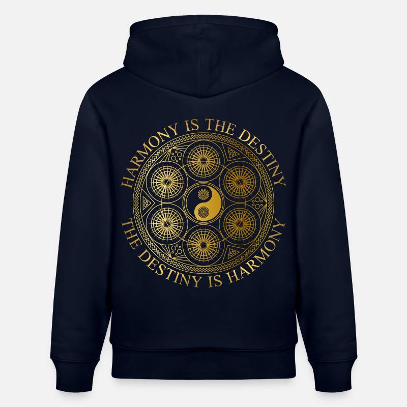 Yin-Yang Mandala Design Harmony Destiny - Sweat à capuche bio CRUISER Stanley/Stella Unisexe - marine