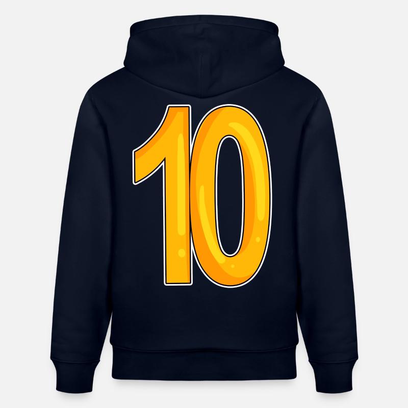 10 - dix - jaune - Sweat à capuche bio CRUISER Stanley/Stella Unisexe - marine