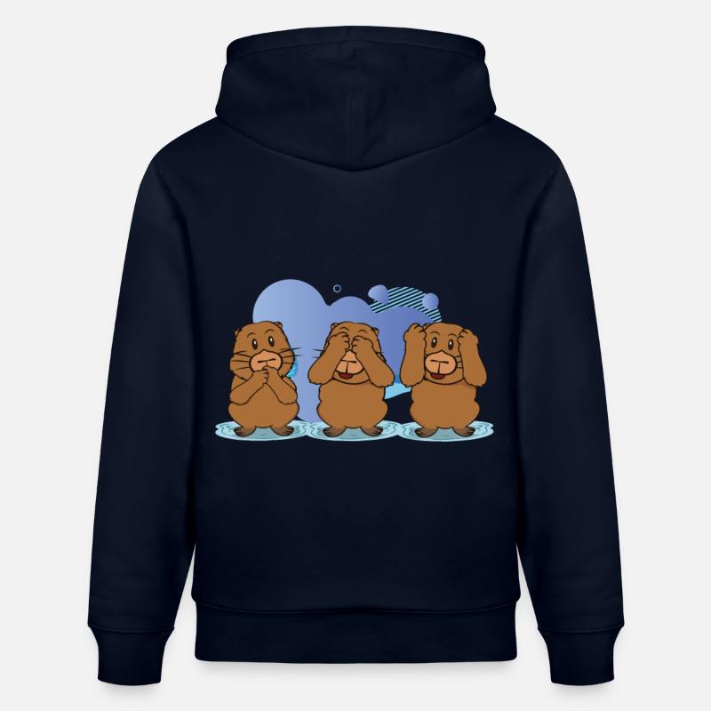 cochons de capybara - Sweat à capuche bio CRUISER Stanley/Stella Unisexe - marine