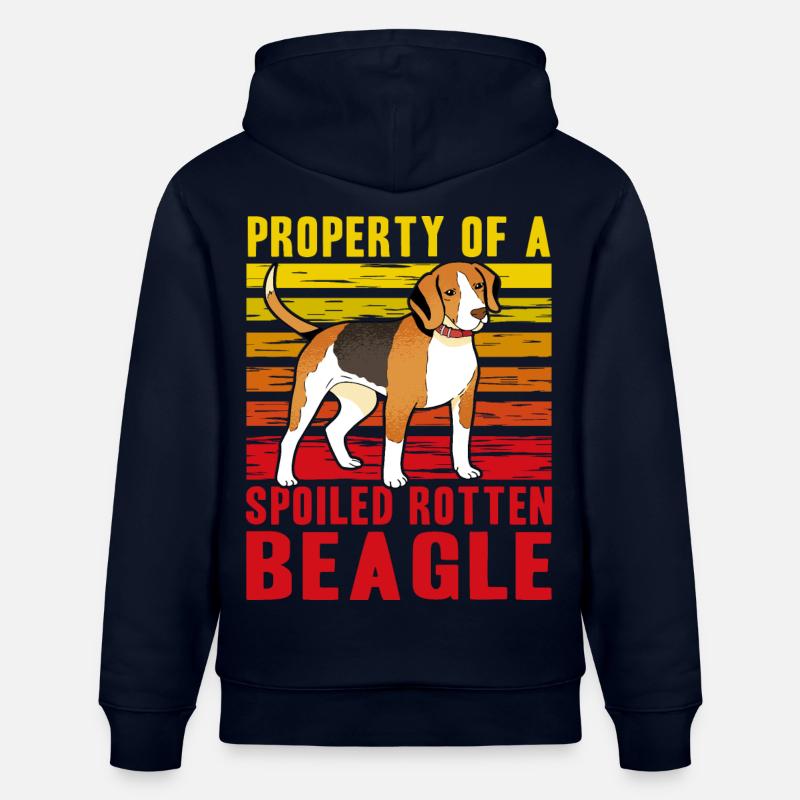 Propriété d’un Beagle pourri gâté - Sweat à capuche bio CRUISER Stanley/Stella Unisexe - marine