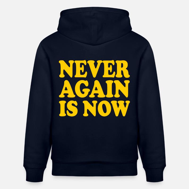 Never again is now - Stanley/Stella Unisex Bio-Hoodie CRUISER  - Navy